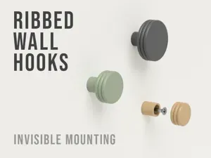 Ribbed Wall Hooks - Invisible Mounting
