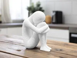 Inner Silence – Minimalist White Sculpture