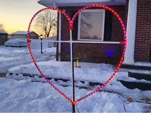 GIANT WS2811 Bullet Pixel Heart 5ft x 5ft