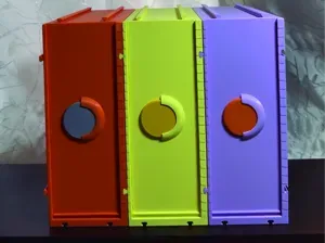 Caja apilable para organizar bobinas de filamento
