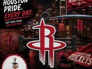 Houston Rockets Hair Tie Holder Keychain