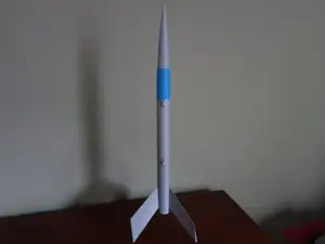Model rocket with fin rotation (C/D class)