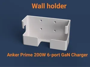 Wall holder for Anker Prime 200W 6-p GaN Charger