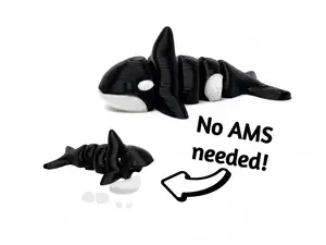 MINI Orca Whale - No AMS needed & Keychain!