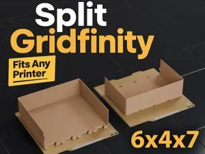 Gridfinity 6x4 Bin 7U A1 Mini Dovetail Split Fit