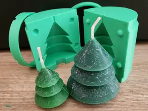 Festive Christmas Tree Candle Mold