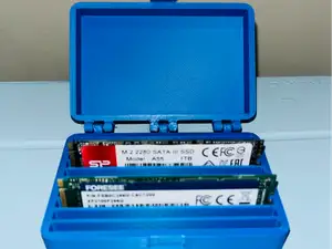 M.2 NVME mSATA 2280 SSD drive storage box holds 10