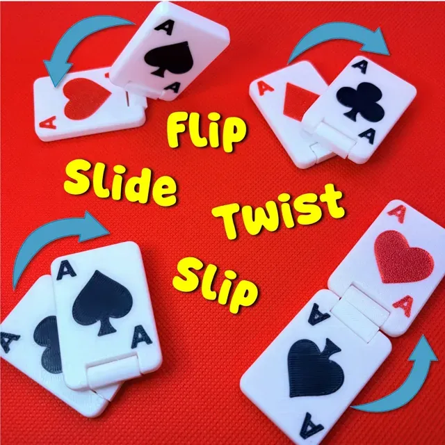 Aces Cards Slider + Flip Fidget (Print in Place) — Image 4 of 12