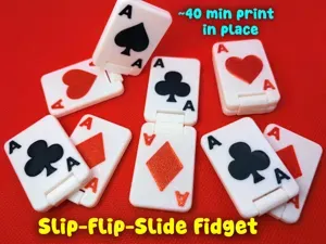 Aces Cards Slider + Flip Fidget (Print in Place)