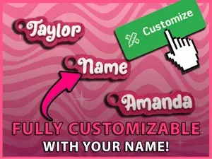 Cute Curly Font Fully Custom Keychain Generator