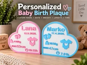 Personalized Baby Birth Plaque