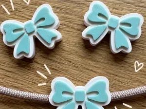 Cute Bow Paracord Bead | 4mm Multicolour Print