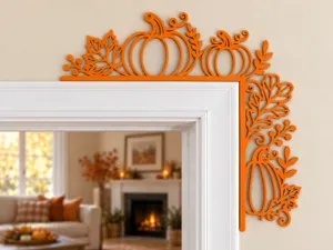 Pumpkin Trio Door Corner – Autumn Leaf Decor