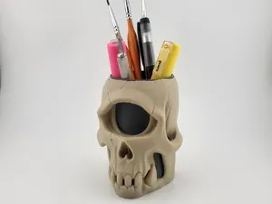 Cyclops Skull Pen Holder Desk Organizer