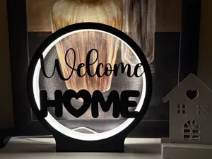 Lampe - Leuchtring " Welcome Home "