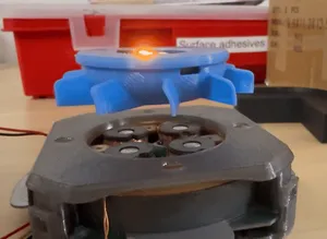 Air-powered spinner bottom for Bambu MagLev Kit
