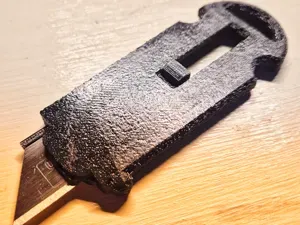 EDC Utility Knife with Paring Bar and Fuzzy Skin