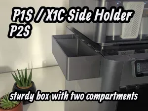 P1S P2S X1C Side Holder Sturdy Storage Container