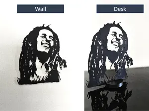 Unique Silhouette : Bob Marley - wall & desk NOCOM