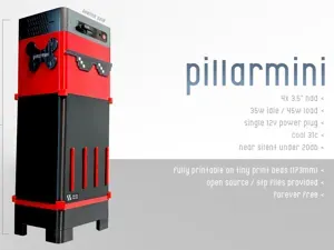 pillarmini - Open Source 4-bay NAS + 3.5" drives.