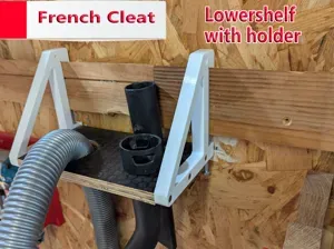 French Cleat Lowershelf. Easy to lock !