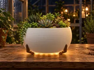 Macetero moderno con led. Jardinera Iluminada
