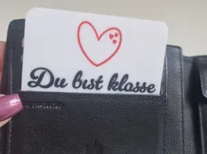 Visitenkarte Karte Card Du bist klasse Valentin