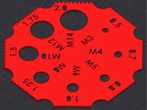 Metric thread gauge disc