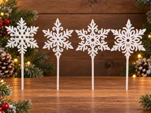 Christmas Snowflake Cake Toppers