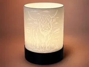 Well Hello There –Highland Cow Tealight & LED Lamp