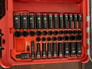 RIGHT1U 3/8in 43PC Socket Milwaukee Packout Insert