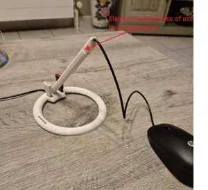 Mouse Cable Holder With USB Stick/SD Card Holder