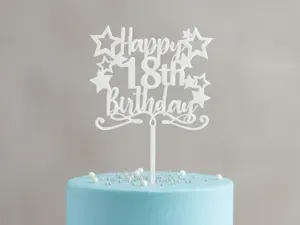 Topo de Bolo “Happy 18th Birthday”