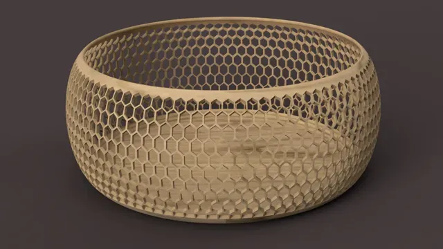 Modern Fruit Bowl – Curved Honeycomb Design — Image 2 of 2