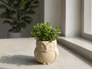 Vaso per piante da interno a forma di gufo