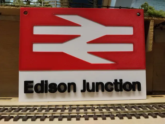 Model Railway Layout Name Plate - Editable Name — Фото 2 из 11