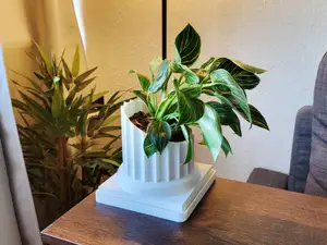 Greek Doric Column Flower Pot with Tray