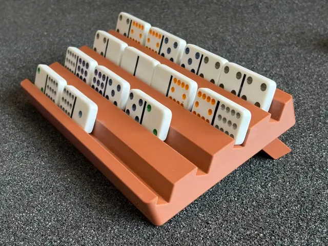 Dominoes Holder - folding legs Mexican Train board — Image 9 of 9
