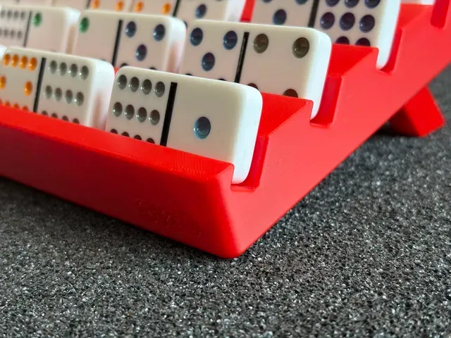 Dominoes Holder - folding legs Mexican Train board — Image 8 of 9