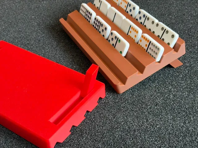 Dominoes Holder - folding legs Mexican Train board — Image 5 of 9