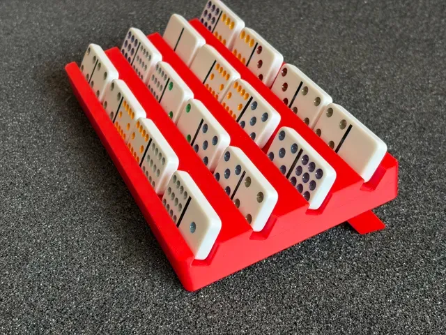 Dominoes Holder - folding legs Mexican Train board — Image 2 of 9