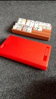 Dominoes Holder - folding legs Mexican Train board — Image 3 of 9