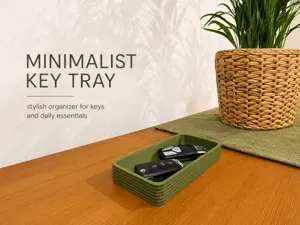 Minimalist Key Tray | Ribbed Catch-All Organizer