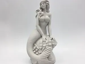 Classic Mermaid on the Rock Sculpture