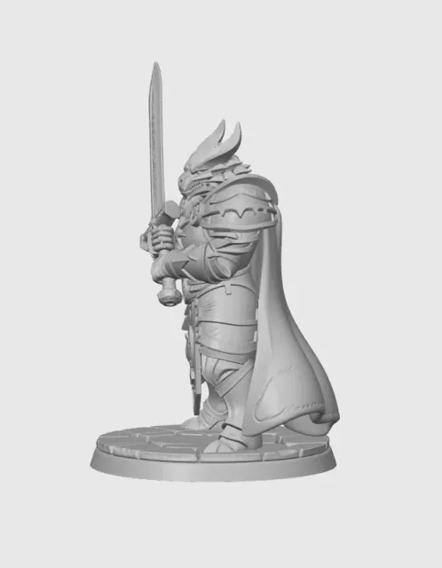 Paladin Dragonborn Male D&D Miniature (45mm) — Фото 8 из 10
