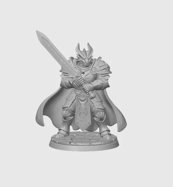 Paladin Dragonborn Male D&D Miniature (45mm) — Фото 7 из 10
