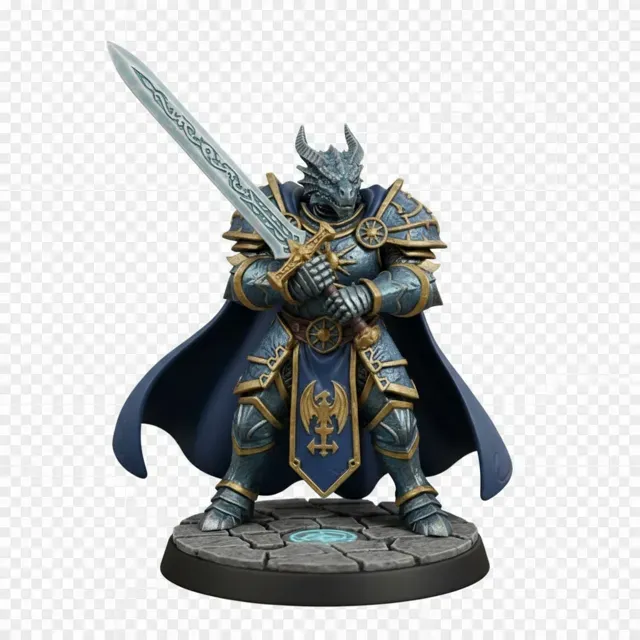 Paladin Dragonborn Male D&D Miniature (45mm) — Фото 2 из 10