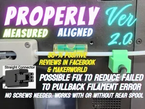 V2 Straight Connector AMS Buffer Right PTFE Guide Mount - Failed To Pull Back Filament Error Fix