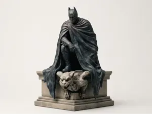 Batman Statue - The Dark Knight with a Gargoyle