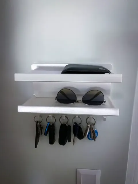 Wall mount Key holder Organizer with Shelves — Фото 8 из 10